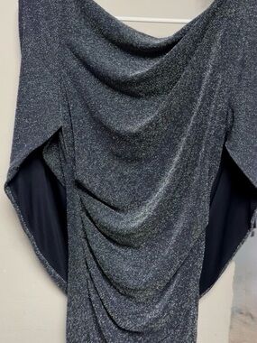 Betsy & Adam Navy with Silver Detail Dress